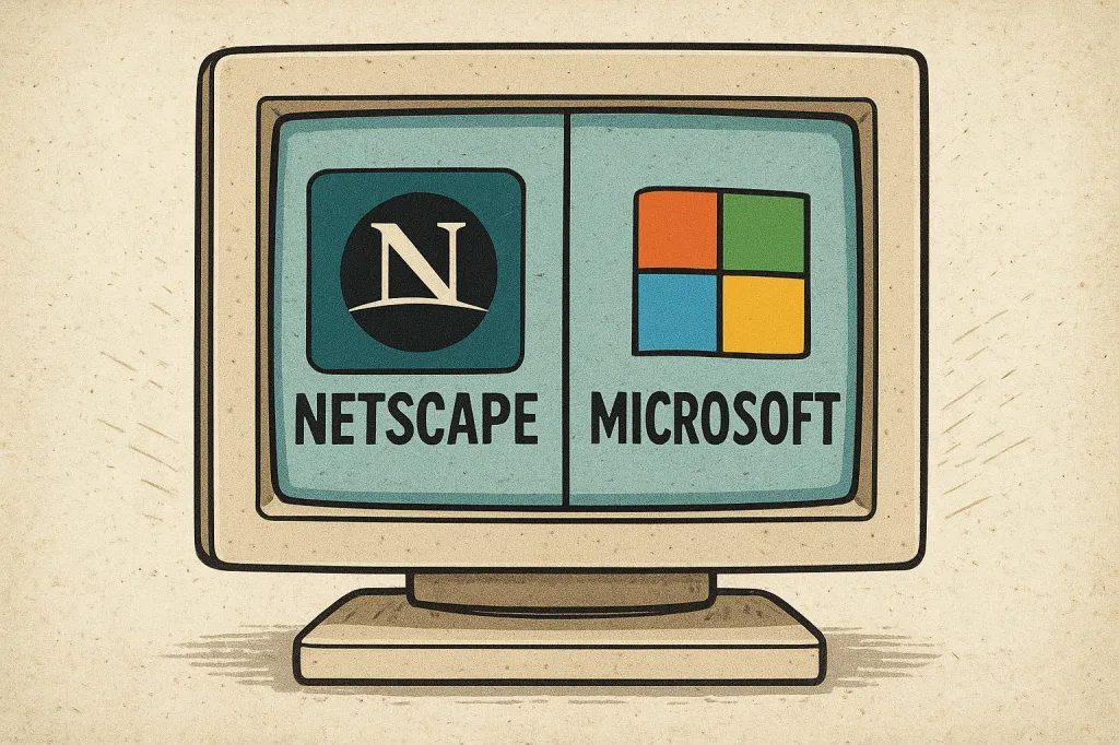 Als Microsoft von Netscape ein blaues Auge bekam.