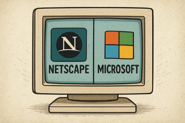 Als Microsoft von Netscape ein blaues Auge bekam.